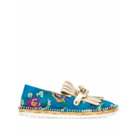 Casadei floral embroidered espadrilles - Azul