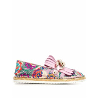 Casadei floral embroidered espadrilles - Rosa