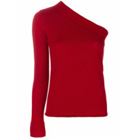Cashmere In Love Blusa de cashmere assimétrica - Vermelho