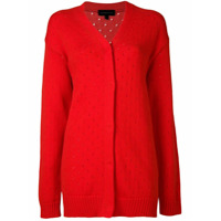 Cashmere In Love Cardigan longo perfurado - Vermelho