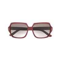 Celine Eyewear Óculos de sol hexagonal - Vermelho