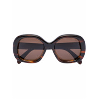 Celine Eyewear Óculos de sol oversized com lentes coloridas - Marrom