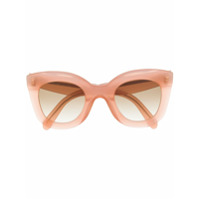 Celine Eyewear Óculos de sol oversized transparente - Rosa