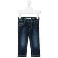 Cesare Paciotti 4Us Kids Calça jeans com efeito desbotado - Azul