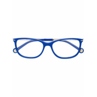 Ch Carolina Herrera Óculos com armação retangular - Azul