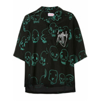 Charles Jeffrey Loverboy Camisa mangas curtas preta com caveiras - Preto