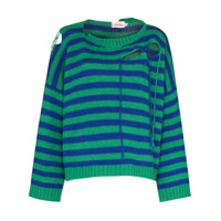 Charles Jeffrey Loverboy Moletom assimétrico com listras - Azul