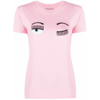 Chiara Ferragni Flirting embroidered logo T-shirt - Rosa