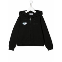 Chiara Ferragni Kids Blusa de moletom com capuz - Preto