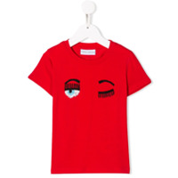 Chiara Ferragni Kids Camiseta com aplicações - Vermelho