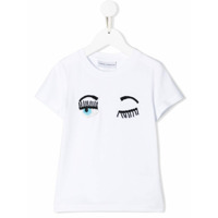 Chiara Ferragni Kids Camiseta com estampa - Branco