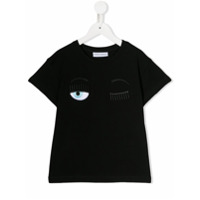 Chiara Ferragni Kids Camiseta com estampa - Preto