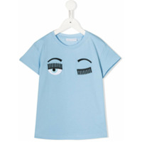 Chiara Ferragni Kids Camiseta com olho piscando - Azul