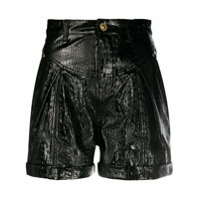 Chiara Ferragni leather look shorts - Preto