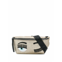 Chiara Ferragni winking eye glittered belt bag - Dourado