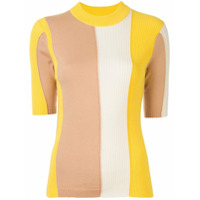 Chinti and Parker Blusa canelada Biscotti Chromatic - Estampado