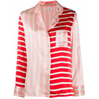 Chinti and Parker Conjunto de pijama 2 peças em seda com listras - Rosa