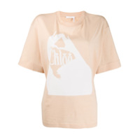Chloé Camiseta com estampa de logo - Neutro