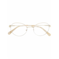 Chloé Eyewear Armação de óculos arredondada - Metálico