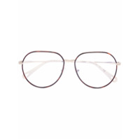 Chloé Eyewear Armação de óculos aviador com efeito tartaruga - Neutro