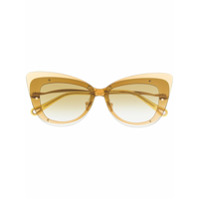 Chloé Eyewear Armação de óculos gatinho translúcido - Amarelo