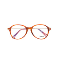 Chloé Eyewear Armação de óculos redonda - Marrom