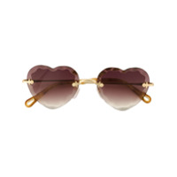 Chloé Eyewear heart-shape sunglasses - Dourado