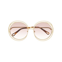 Chloé Eyewear Óculos de sol Carlina com corrente - Dourado