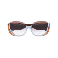 Chloé Eyewear Óculos de sol Cayla com lentes coloridas - Marrom