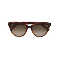 Chloé Eyewear Óculos de sol gatinho com efeito tartaruga - Marrom