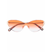 Chloé Eyewear Óculos de sol gatinho Curtis - Laranja