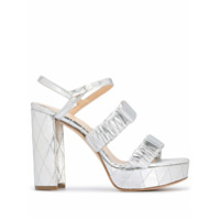 Chloe Gosselin Jean metallic-print sandals - Prateado