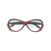 Chloé infinity frame sunglasses with gold detailing - Vermelho