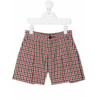 Chloé Kids Bermuda com estampa xadrez - Vermelho