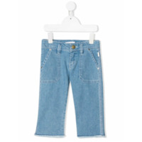 Chloé Kids Calça jeans reta com bolso - Azul