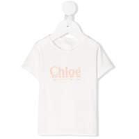 Chloé Kids Camiseta com estampa de logo - Branco