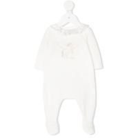 Chloé Kids Macacão de bebê com logo de unicórnio bordado - Branco