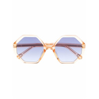 Chloé Kids Óculos de sol hexagonal 'Willow' - Dourado