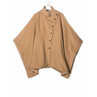 Chloé Kids Pelerine assimétrico com botões - Neutro