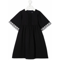 Chloé Kids Vestido com acabamento bordado - Azul