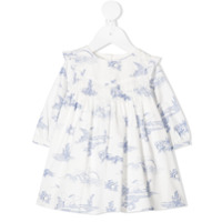 Chloé Kids Vestido mangas longas com estampa gráfica - Branco