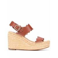 Chloé Sandália Lauren com plataforma - Vermelho