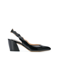 Chloé Sapato com acabamento ondulado - Preto