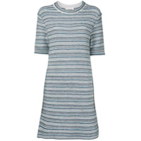 Chloé Vestido mangas curtas com listras - Estampado
