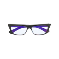 Christian Roth Armação de óculos quadrada com efeito tartaruga - Marrom