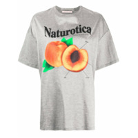 Christopher Kane Camiseta com estampa de pêssego - Cinza