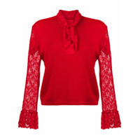 Christopher Kane Cardigan com acabamento - Vermelho