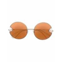 Christopher Kane Eyewear Óculos de sol arredondado - Laranja