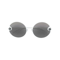 Christopher Kane Eyewear Óculos de sol redondo - Branco