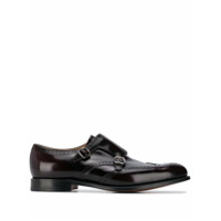 Church's black leather buckled monk shoes - Vermelho